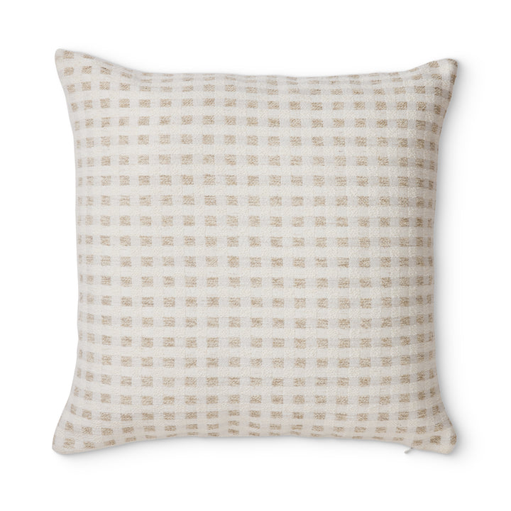 Checkers Cream/Beige Cushion - Madras Link