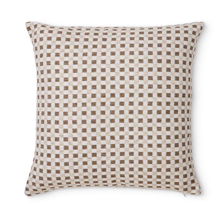 Checkers Beige/Coffee Cushion - Madras Link