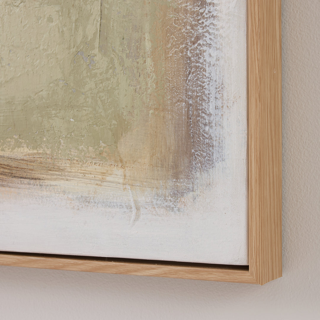 Abstract Rust/Green Vertical Wall Art