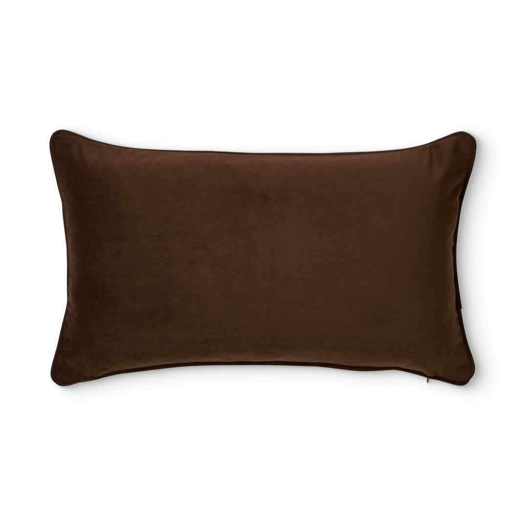 Mira Velvet Chocolate Lumbar Cushion