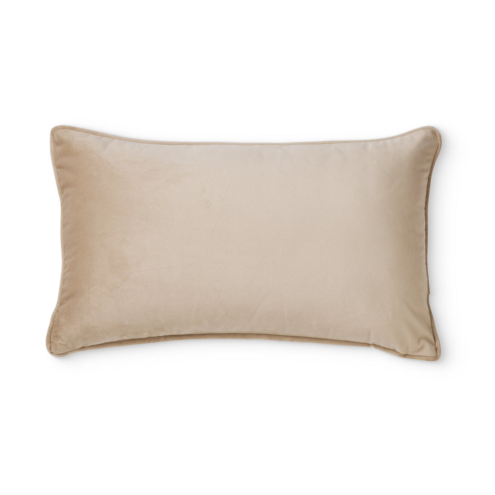 Mira Velvet Fawn Lumbar Cushion - Madras Link