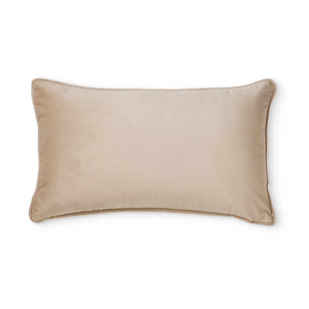 Mira Velvet Fawn Lumbar Cushion - Madras Link