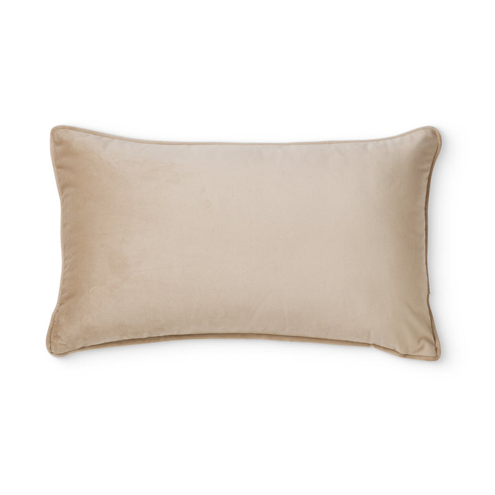 Mira Velvet Fawn Lumbar Cushion - Madras Link