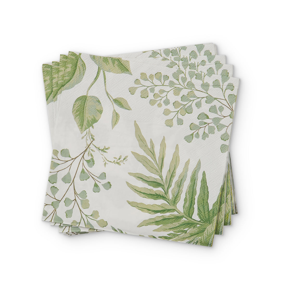 Fern Green/Blue Paper Napkin Set - Madras Link
