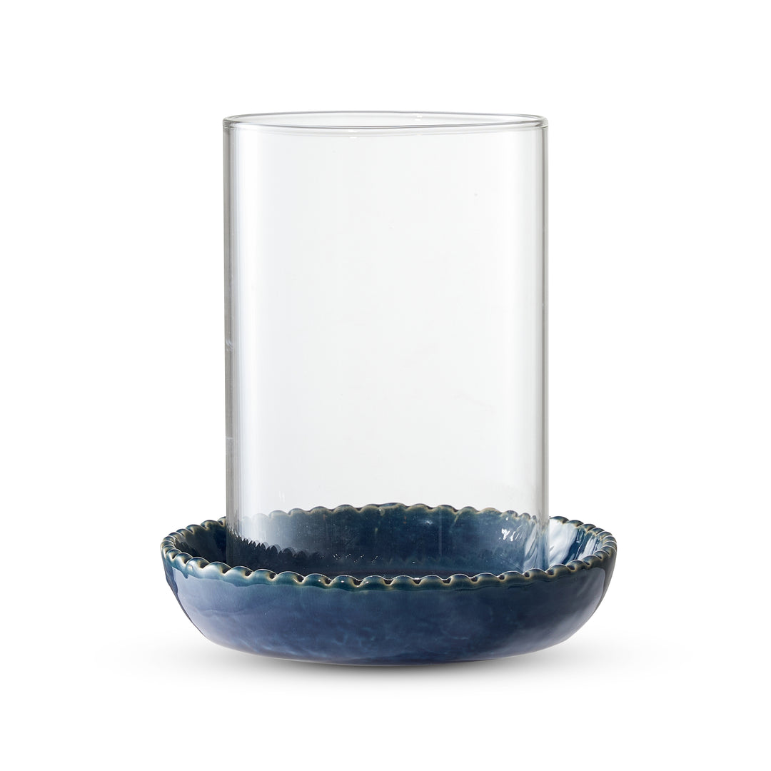 Neve Dark Blue Ceramic Votive Large