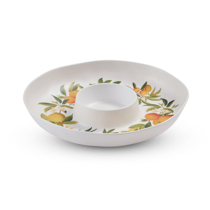 Citrus Grove Melamine Chip Dip Platter - Madras Link
