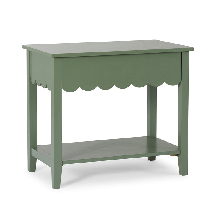 Lucille Sage Scallop Bedside Table