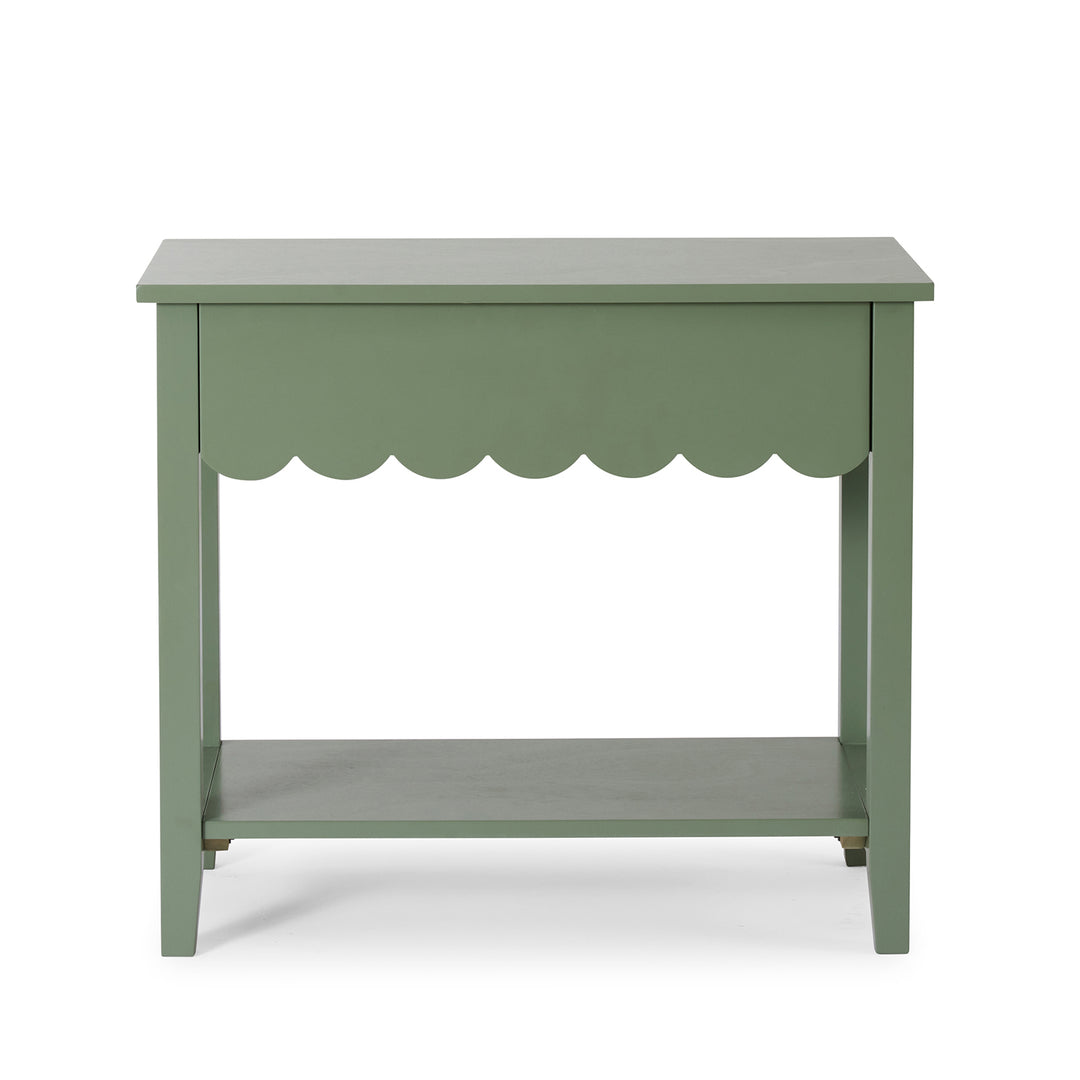 Lucille Sage Scallop Bedside Table