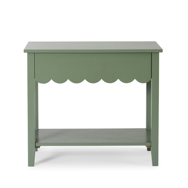 Lucille Sage Scallop Bedside Table