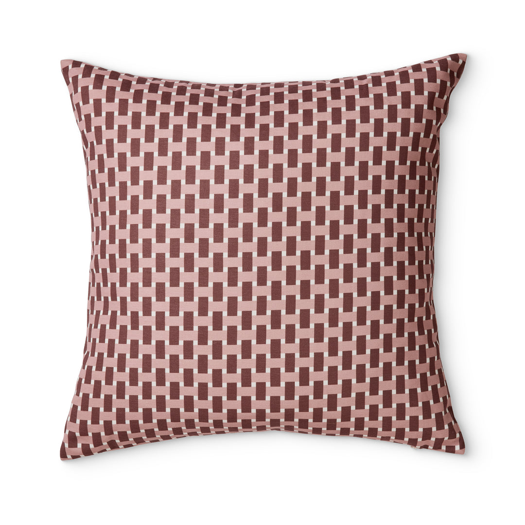Gracie Check Rosewood Cushion - Madras Link