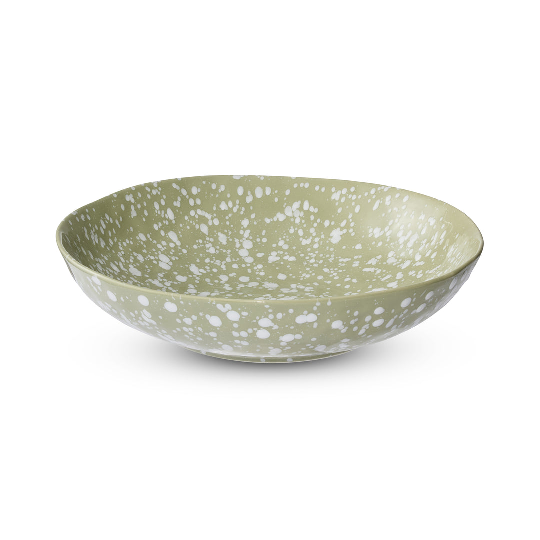 Speckle Green/White Serving Bowl