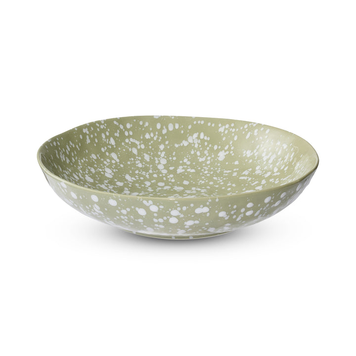 Speckle Green/White Serving Bowl