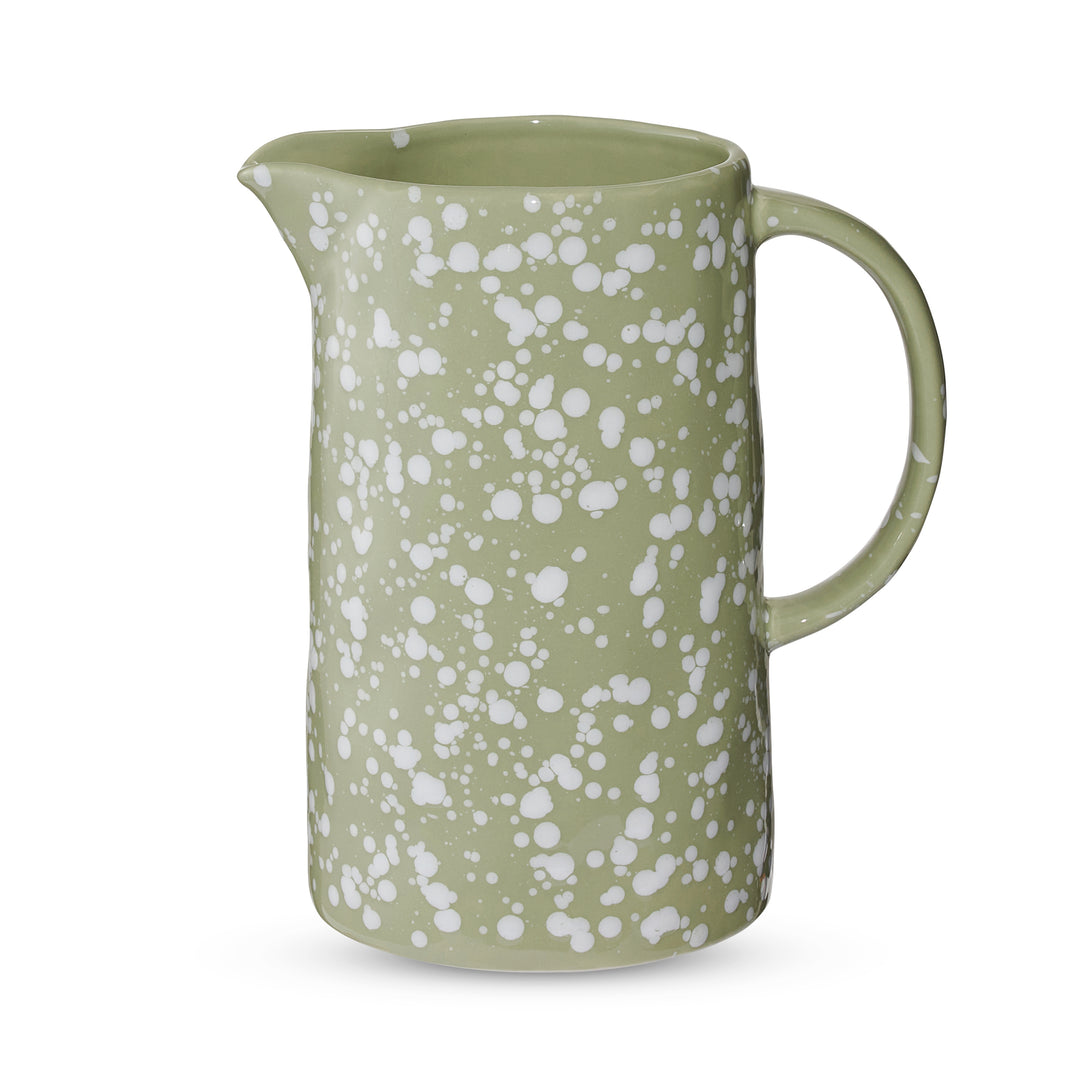 Speckle Green/White Jug