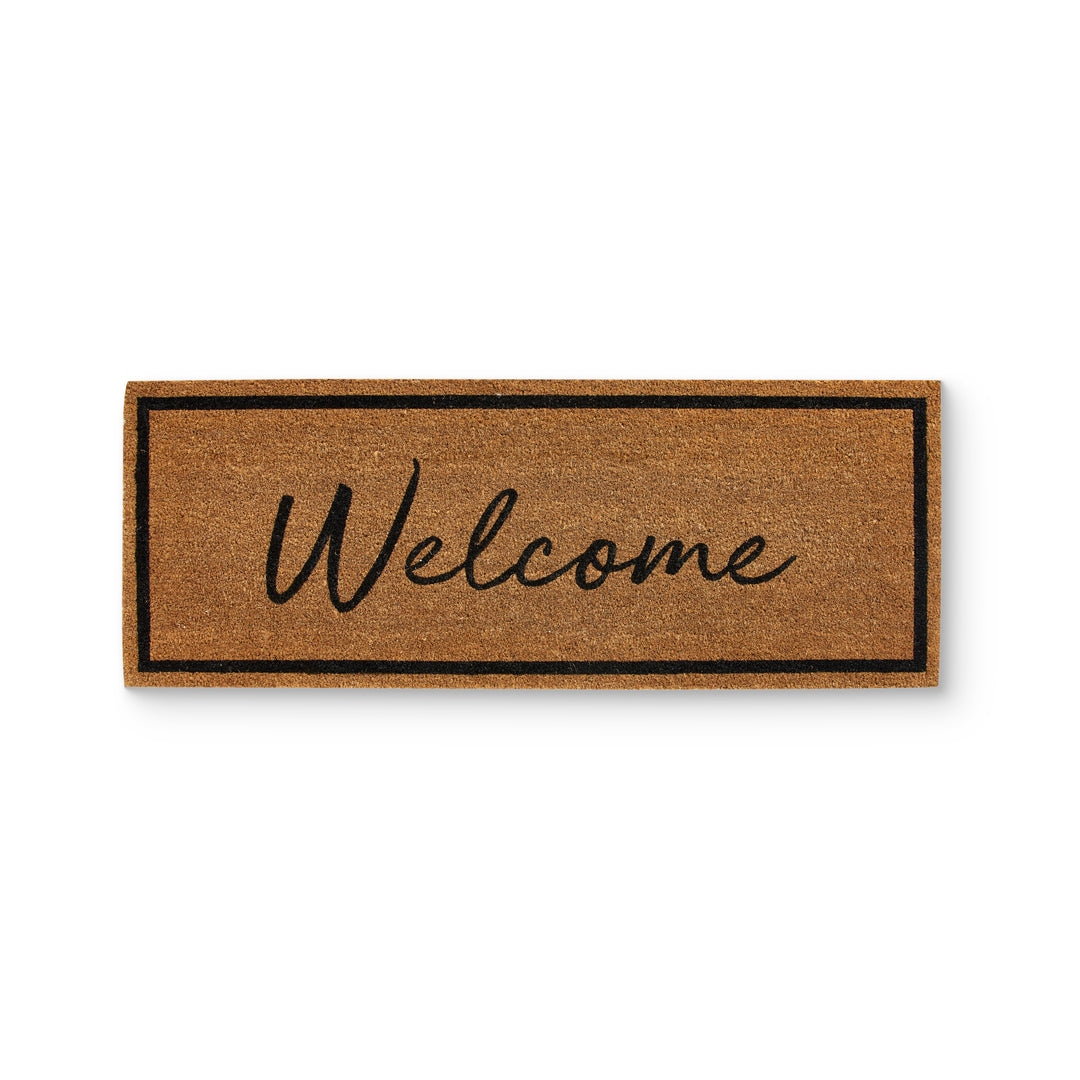 Welcome Black French Doormat