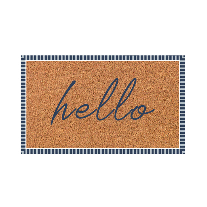 Hello Blue Doormat
