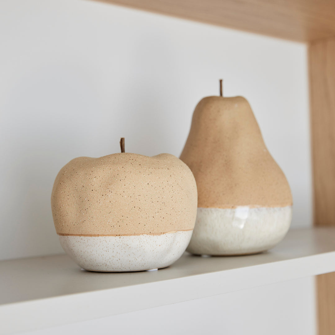 Airlie Pear Clay / White Ornament