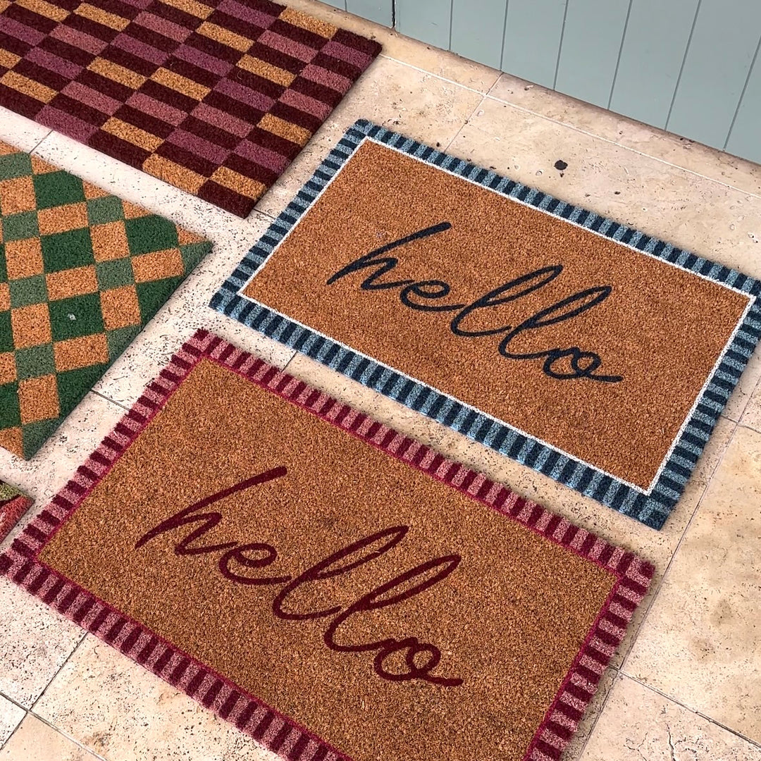 Hello Blue Doormat