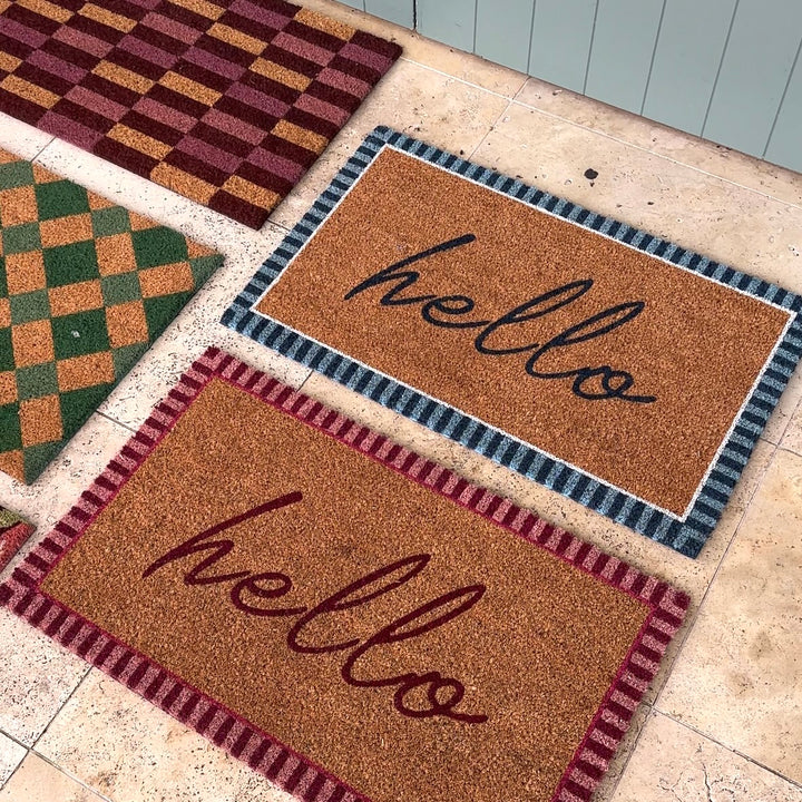 Hello Blue Doormat