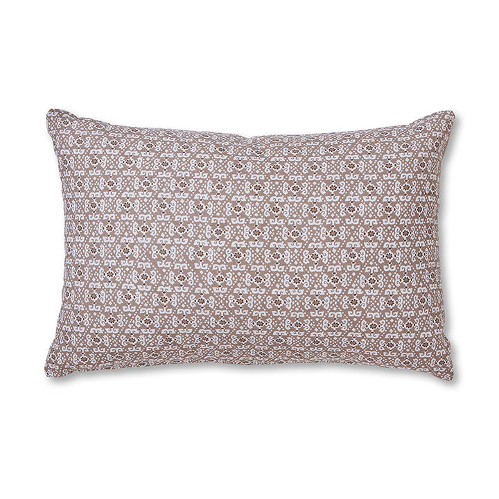 Francis Coffee Linen Lumbar Cushion