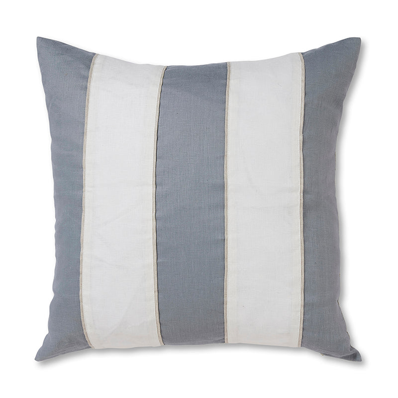 Riley Blue / White Patch Cushion - Madras Link