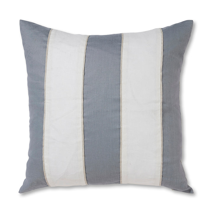 Riley Blue / White Patch Cushion - Madras Link