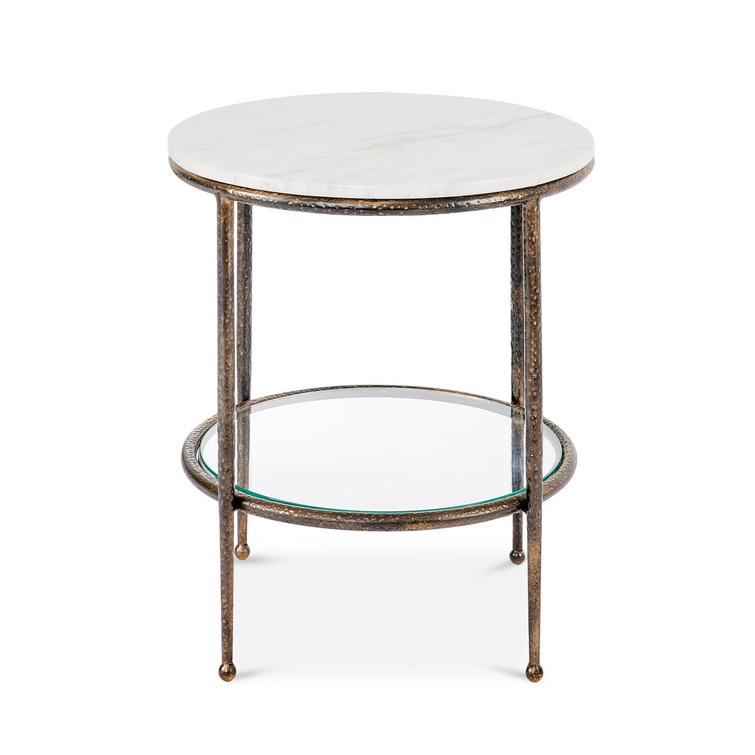 Laurel Gold/Marble Side Table