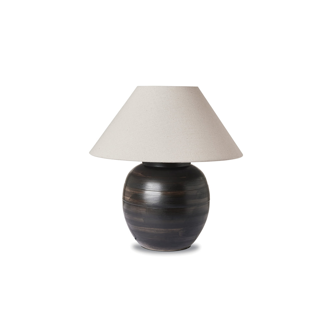 Nigella Black Ceramic Table Lamp - Madras Link