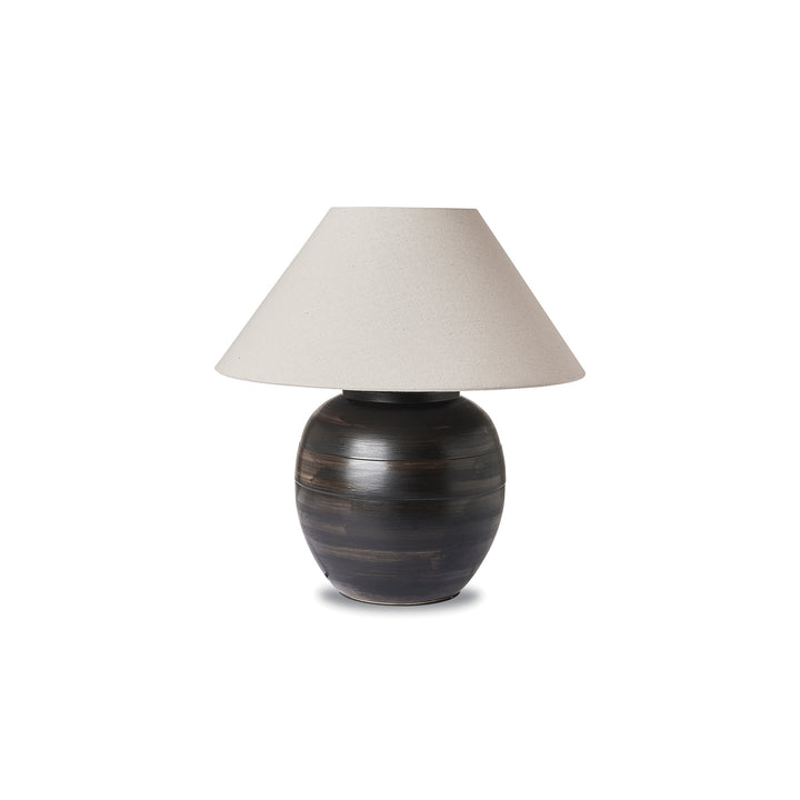 Nigella Black Ceramic Table Lamp - Madras Link