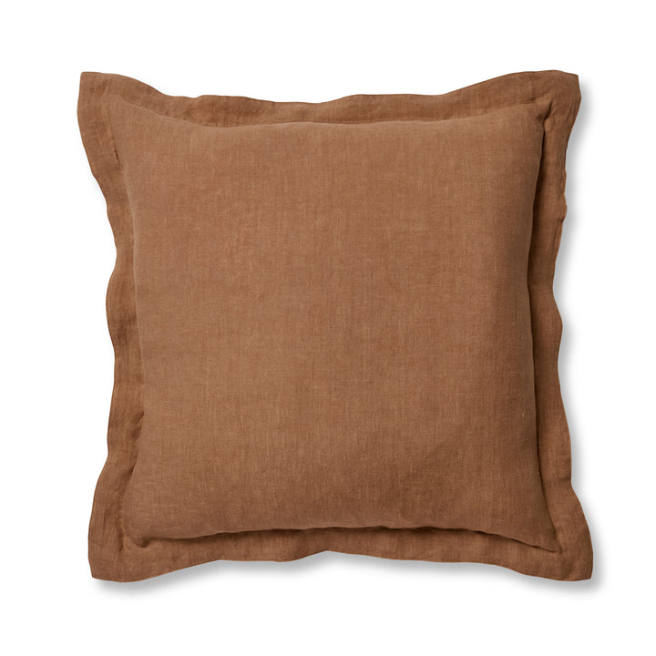 Riley Coffee Linen Cushion - Madras Link