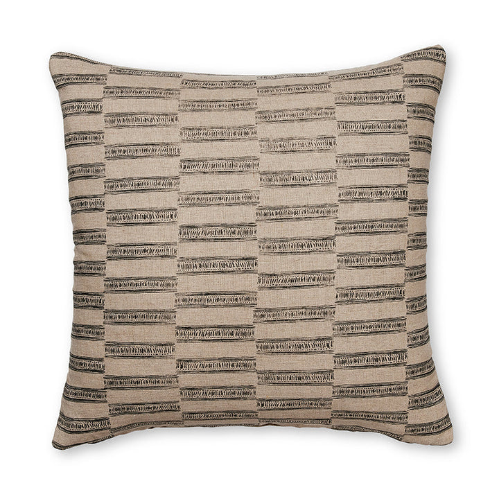 Xavier Black/Natural Linen Cushion - Madras Link