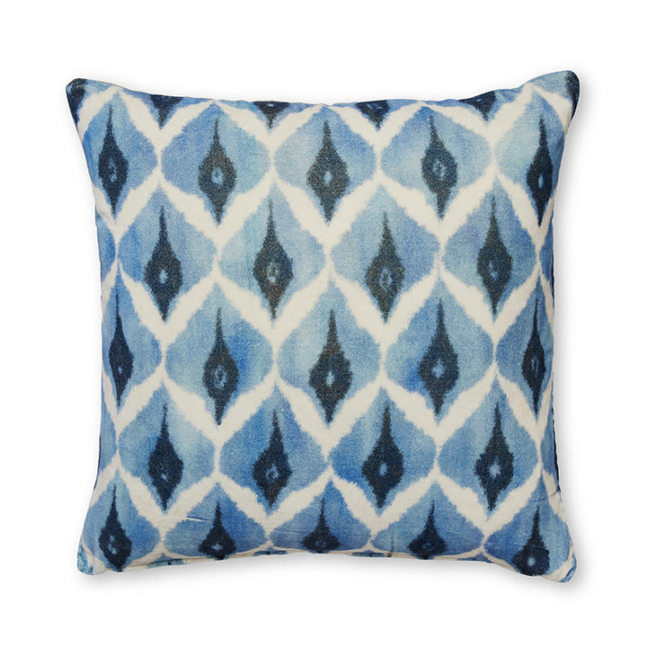 Oslo Blue Velvet Cushion - Madras Link