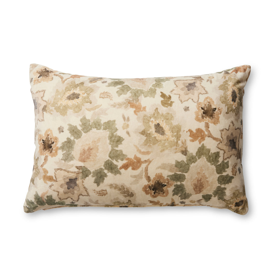 Griffith Taupe/Olive Velvet Cushion - Madras Link