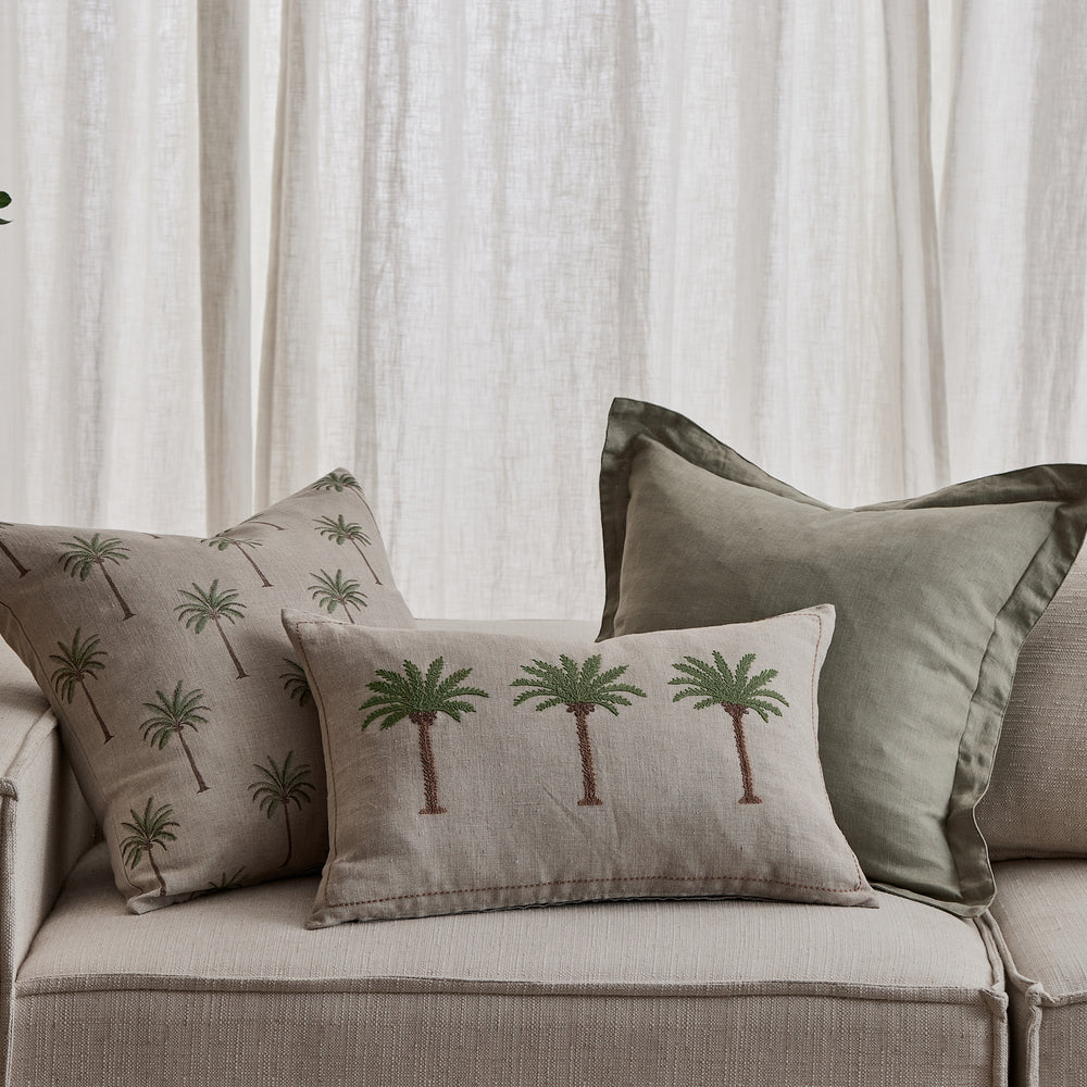 Riley Sage Green Cushion - Madras Link