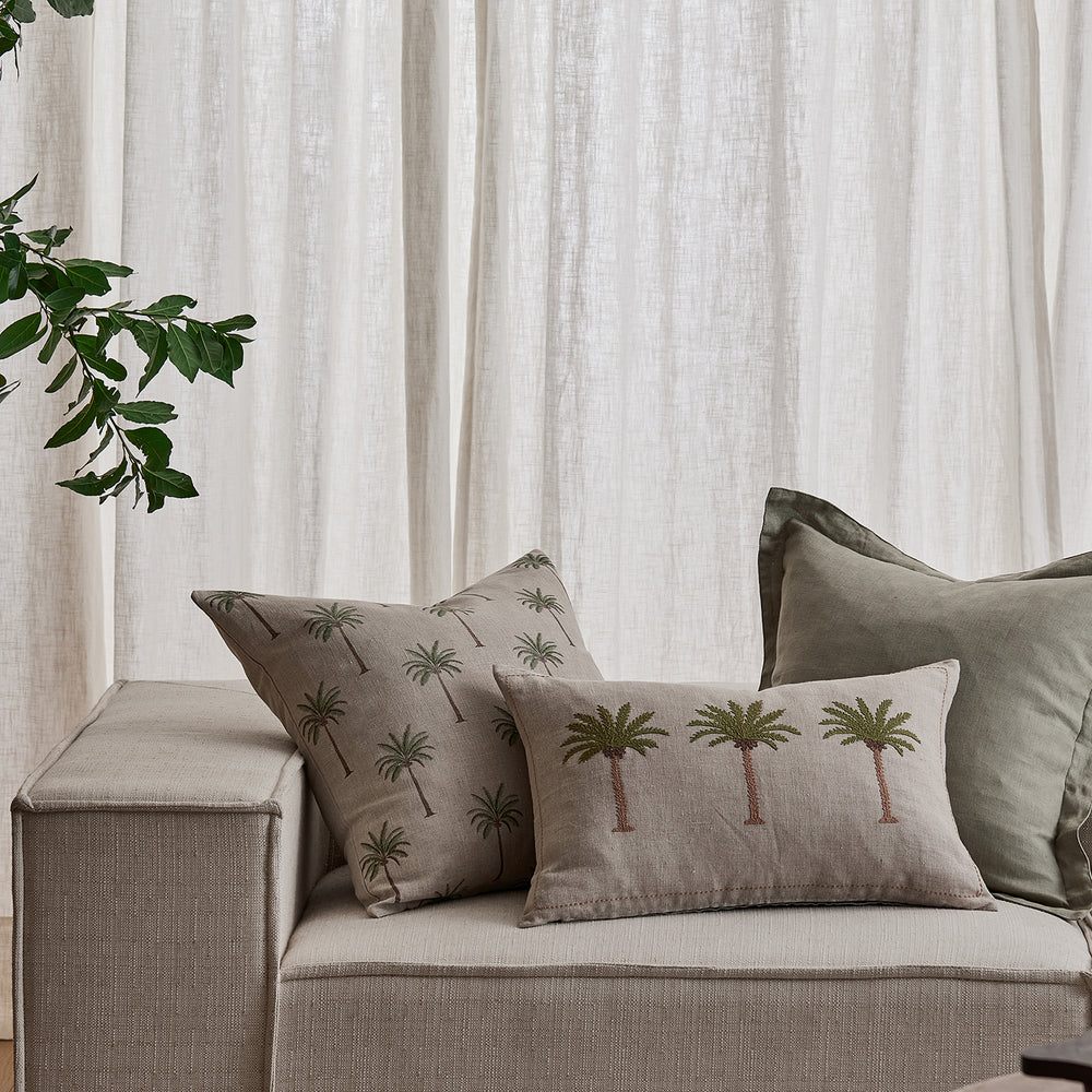 Cairns Embroidered Cushion - Madras Link