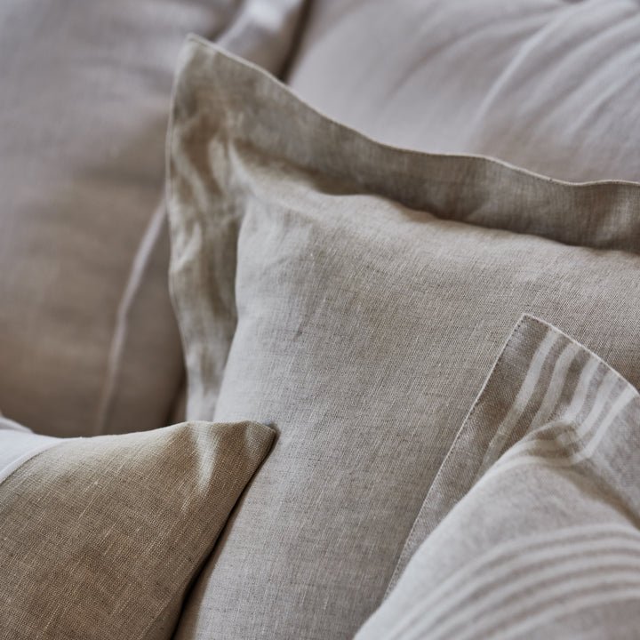 Riley Linen Cushion - Natural - Madras Link