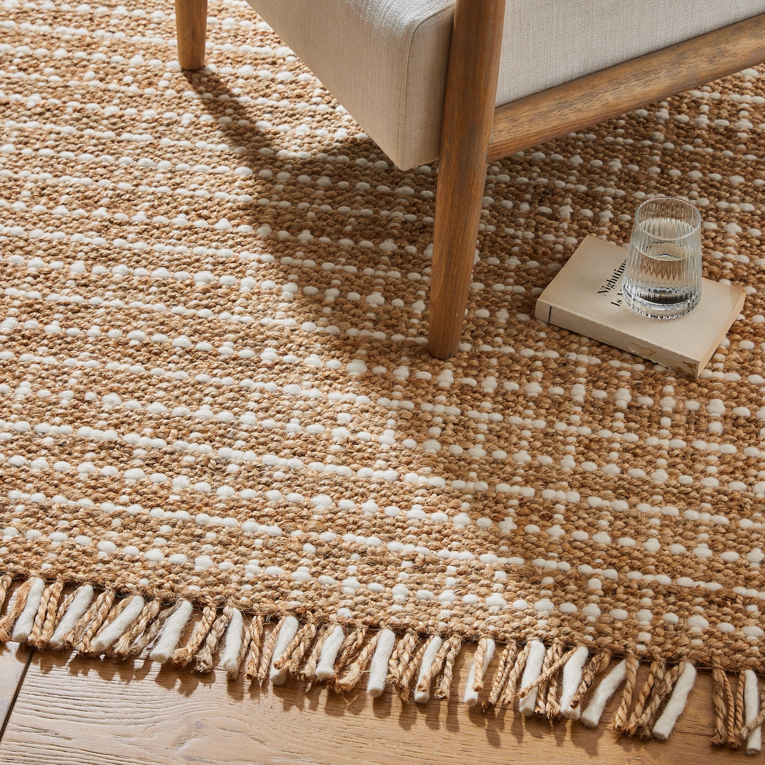 Murray OffWhite Wool/Jute Rug Madras Link