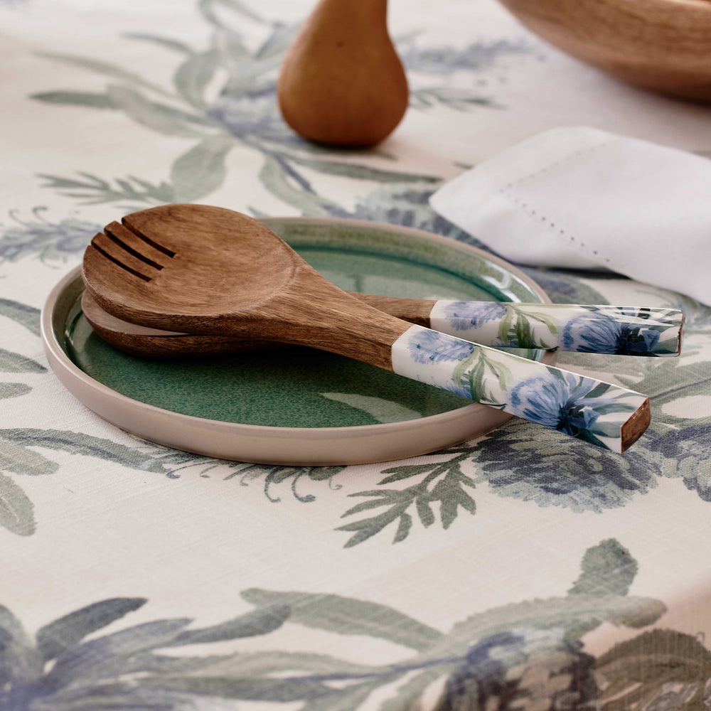 Moama Blue Salad Servers Set of 2 - Madras Link