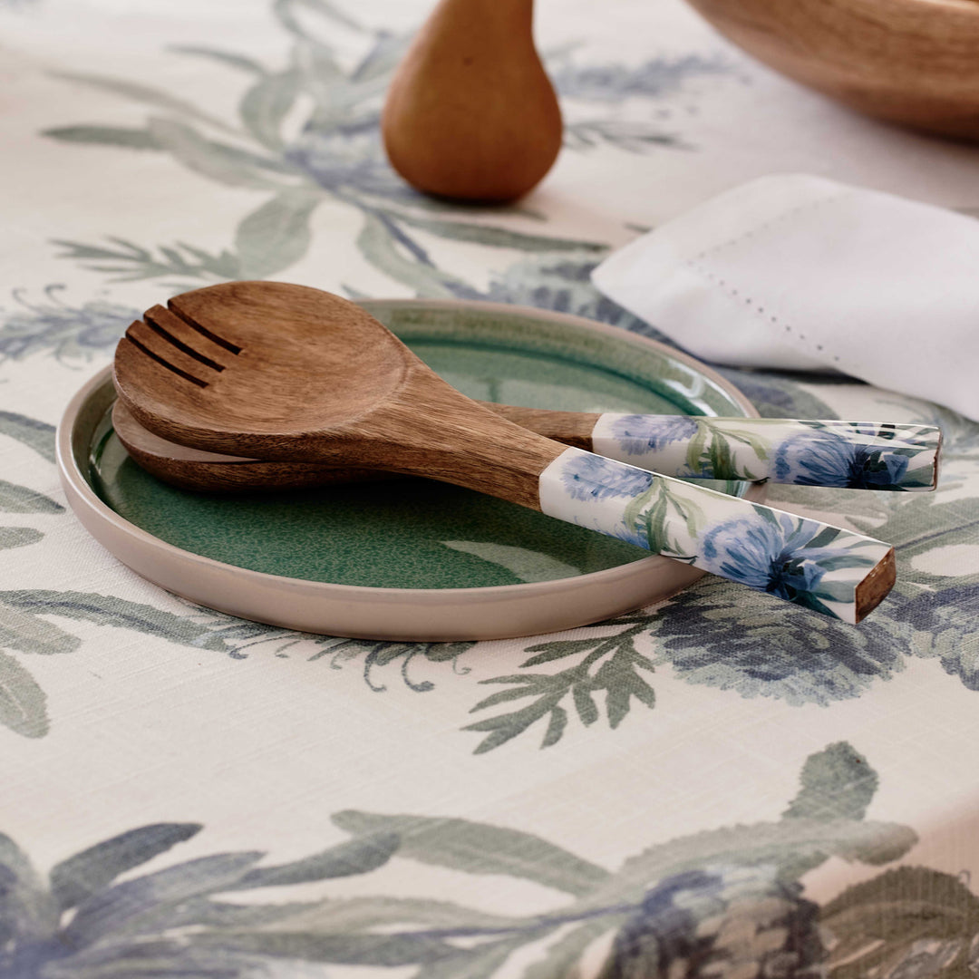 Moama Blue Salad Servers Set of 2 - Madras Link