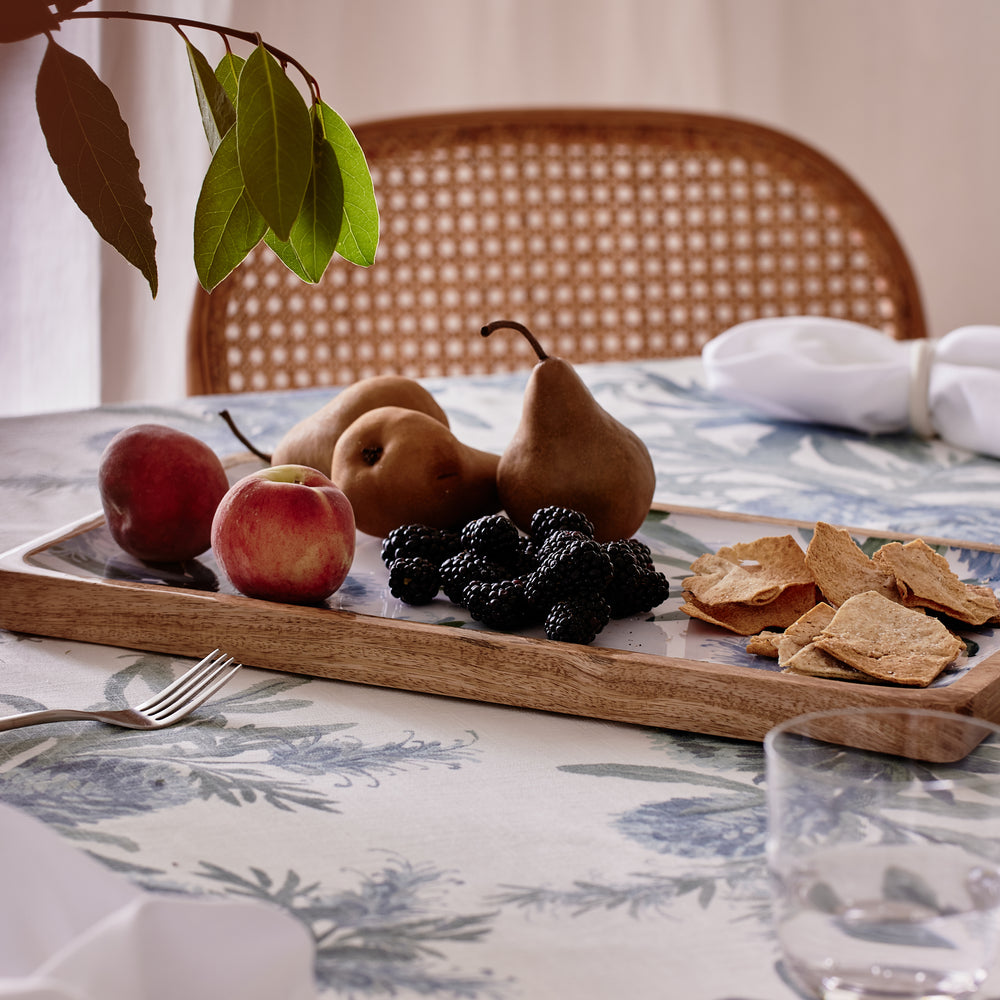 Moama Blue Rectangle Platter - Madras Link
