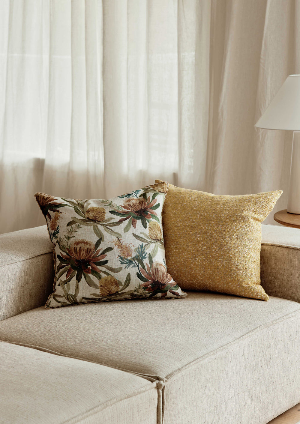 Fowler Yellow Cushion - Madras Link