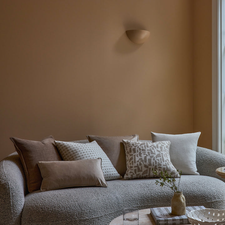 Metro Taupe Jacquard Cushion - Madras Link