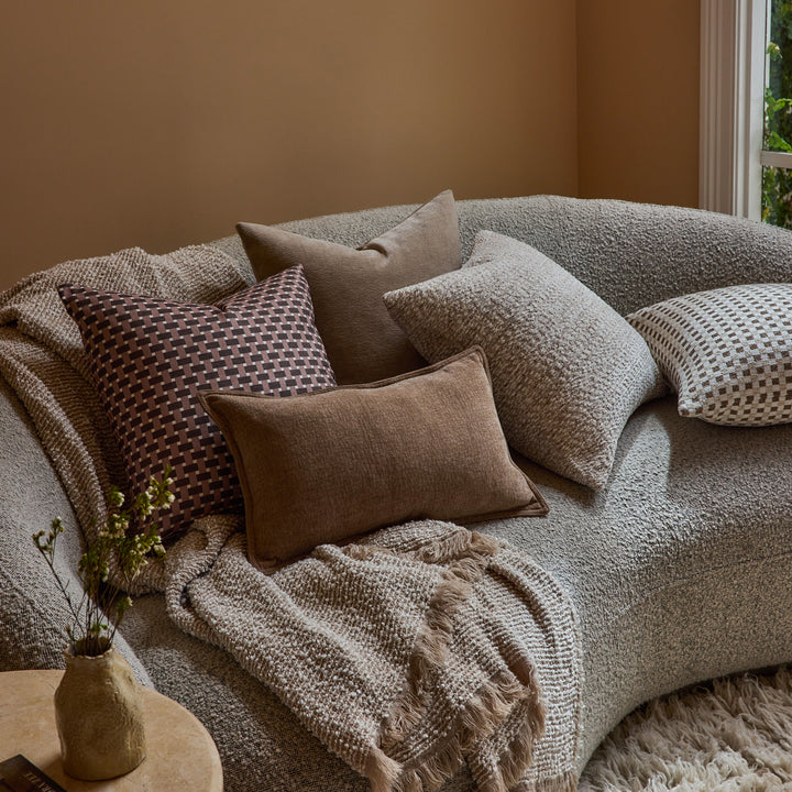 Clara Beige/Cream Throw - Madras Link
