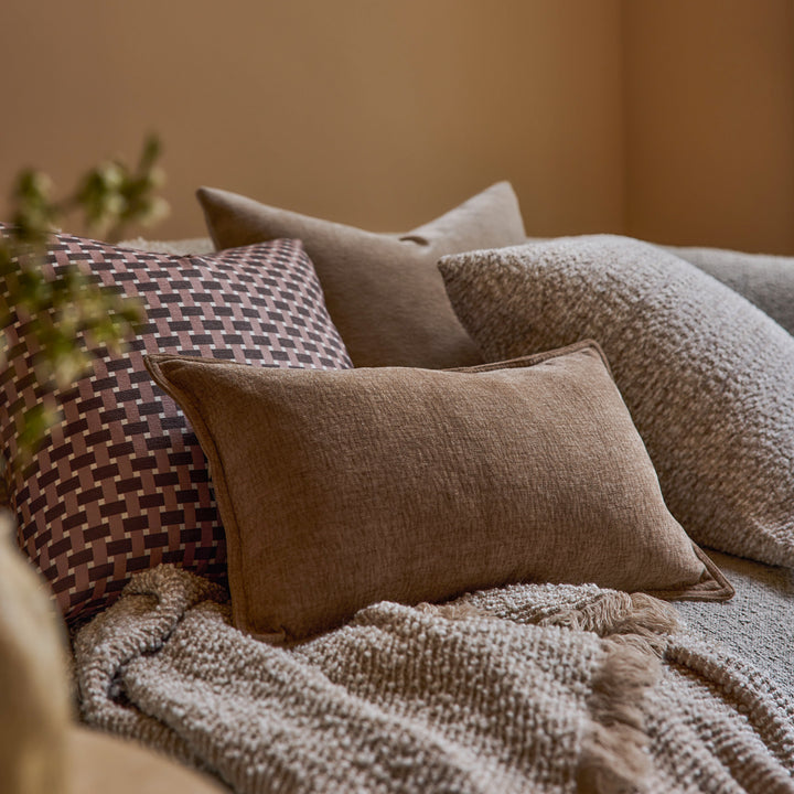 Gracie Check Coffee Cushion - Madras Link