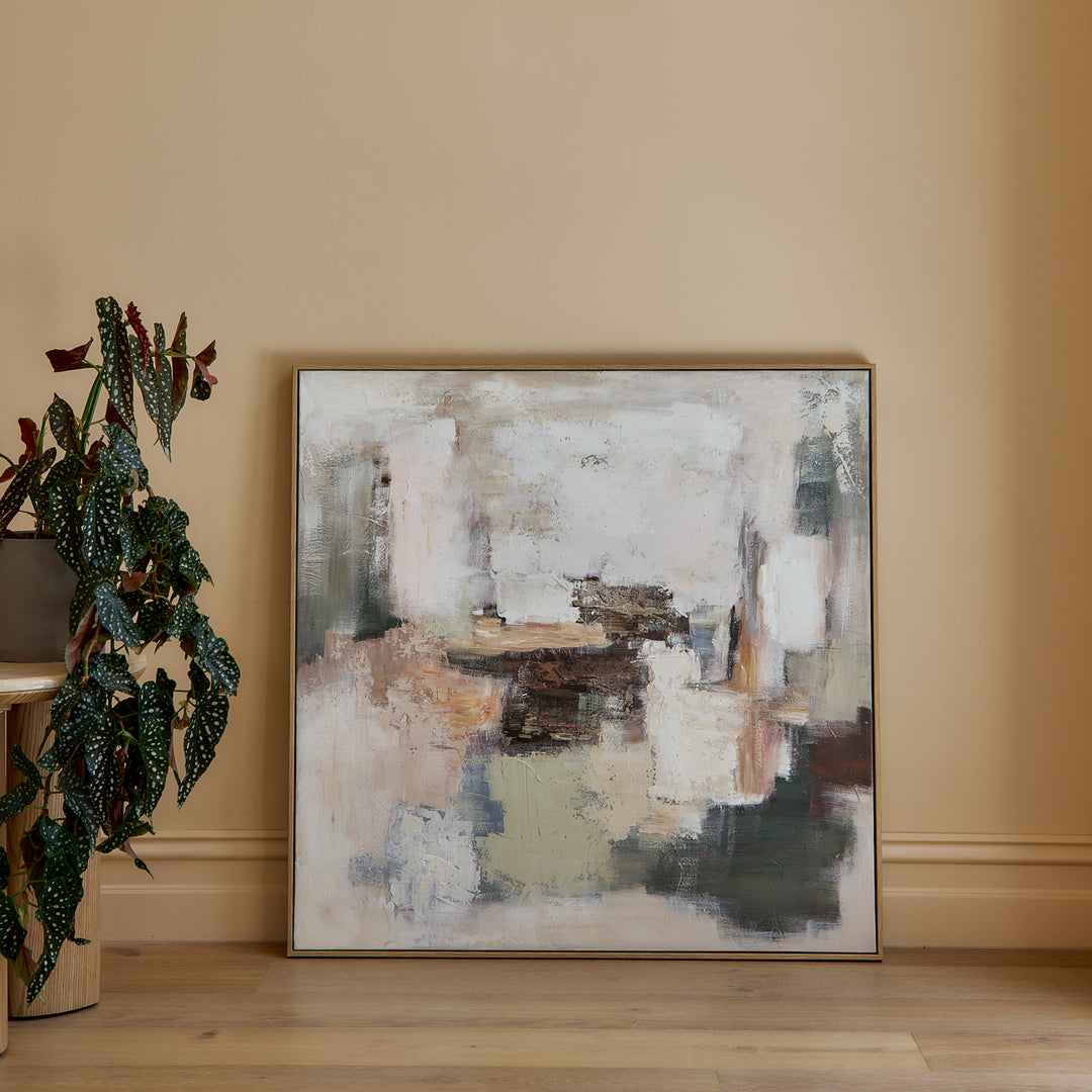 Abstract Rust/Green Wall Art