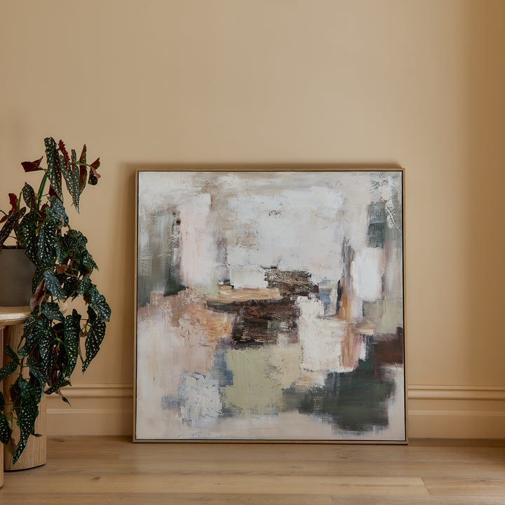 Abstract Rust/Green Wall Art