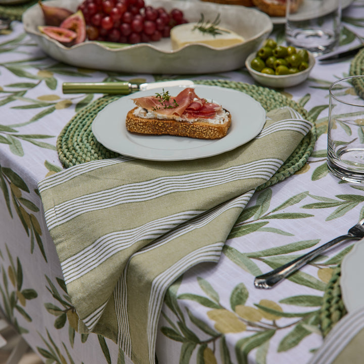 Catania Green Stripe Napkin Set of 4