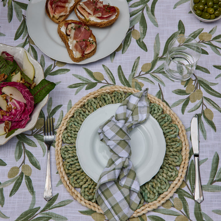 Palma Natural/Green Braided Placemat