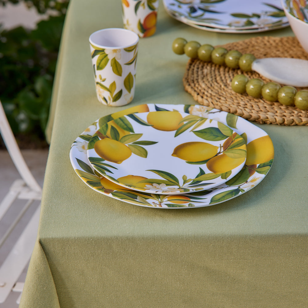 Citrus Grove Lemon Melamine Small Plate - Madras Link