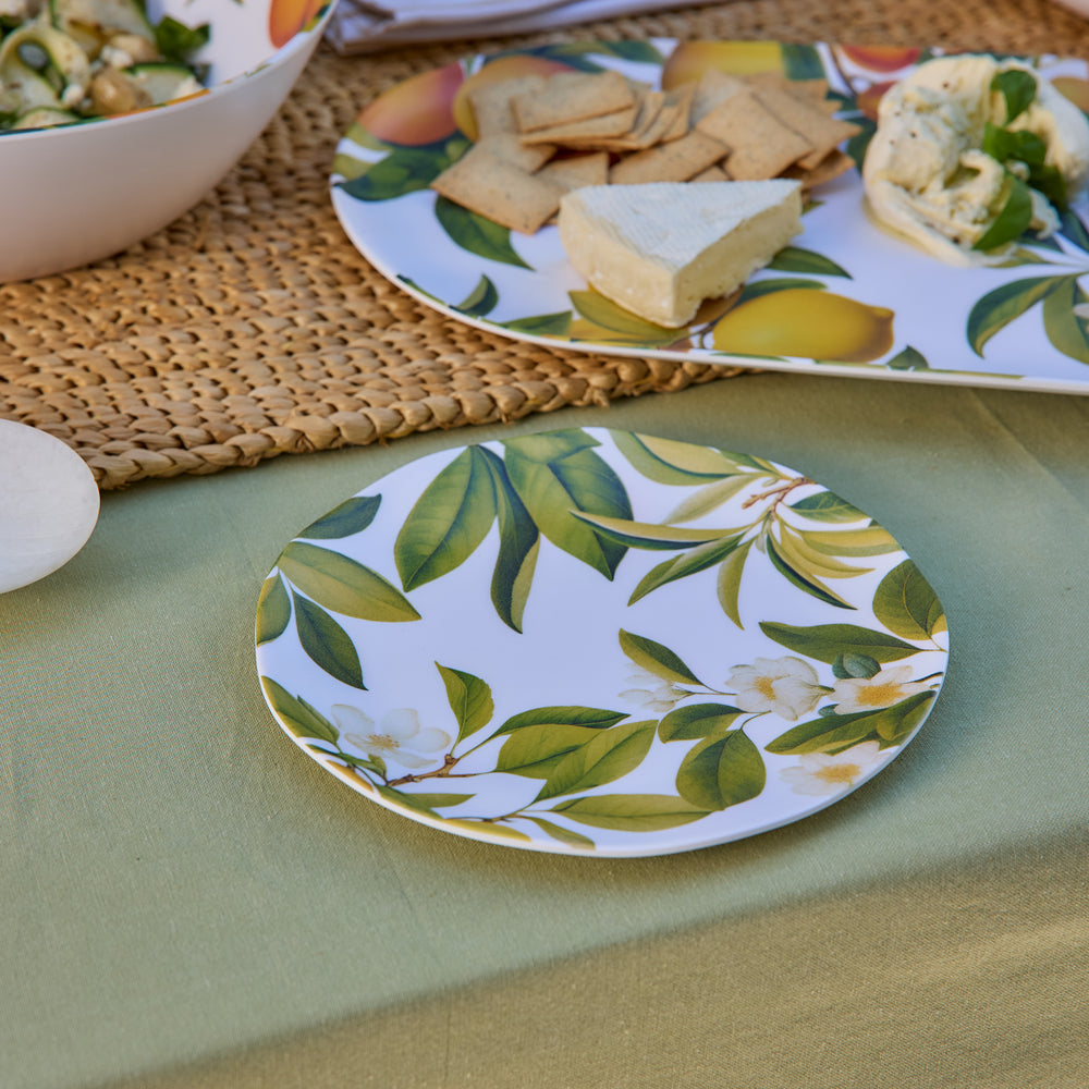 Citrus Grove Leaves Melamine Small Plate - Madras Link