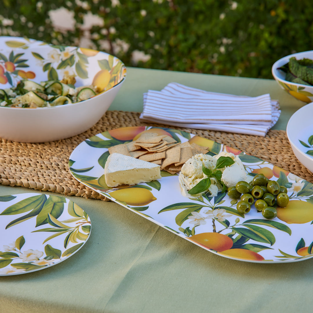 Citrus Grove Melamine Oval Platter - Madras Link